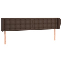 vidaXL Kopfteil mit Ohren Braun 163x23x78/88 cm Kunstleder