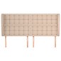 vidaXL Kopfteil mit Ohren Cappuccino-Braun 163x23x118/128cm Kunstleder