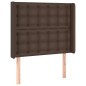 vidaXL LED Kopfteil Braun 83x16x118/128 cm Kunstleder