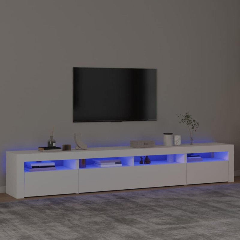 vidaXL TV-Schrank mit LED-Leuchten Weiß 240x35x40 cm vidaXL TV-Schrank mit LED-Leuchten Weiß 240x35x40 cm