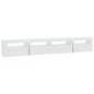 vidaXL TV-Schrank mit LED-Leuchten Weiß 240x35x40 cm vidaXL TV-Schrank mit LED-Leuchten Weiß 240x35x40 cm