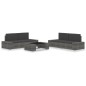 vidaXL 5-tlg. Garten-Lounge-Set Poly Rattan Grau vidaXL 5-tlg. Garten-Lounge-Set Poly Rattan Grau