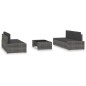 vidaXL 5-tlg. Garten-Lounge-Set Poly Rattan Grau vidaXL 5-tlg. Garten-Lounge-Set Poly Rattan Grau