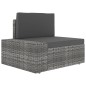 vidaXL 5-tlg. Garten-Lounge-Set Poly Rattan Grau vidaXL 5-tlg. Garten-Lounge-Set Poly Rattan Grau