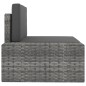 vidaXL 5-tlg. Garten-Lounge-Set Poly Rattan Grau vidaXL 5-tlg. Garten-Lounge-Set Poly Rattan Grau
