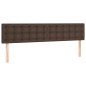 vidaXL Boxspringbett mit Matratze & LED Braun 160x200 cm Kunstleder vidaXL Boxspringbett mit Matratze & LED Braun 160x200 cm Kunstleder