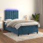 vidaXL Boxspringbett mit Matratze & LED Dunkelblau 120x200 cm Samt vidaXL Boxspringbett mit Matratze & LED Dunkelblau 120x200 cm Samt