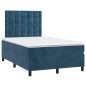 vidaXL Boxspringbett mit Matratze & LED Dunkelblau 120x200 cm Samt vidaXL Boxspringbett mit Matratze & LED Dunkelblau 120x200 cm Samt