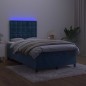 vidaXL Boxspringbett mit Matratze & LED Dunkelblau 120x200 cm Samt vidaXL Boxspringbett mit Matratze & LED Dunkelblau 120x200 cm Samt