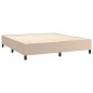 vidaXL Boxspringbett Matratze Cappuccino-Braun 160x200 cm Kunstleder vidaXL Boxspringbett Matratze Cappuccino-Braun 160x200 cm Kunstleder