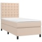 vidaXL Boxspringbett mit Matratze Cappuccino-Braun 80x200cm Kunstleder vidaXL Boxspringbett mit Matratze Cappuccino-Braun 80x200cm Kunstleder