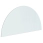 vidaXL Funkenschutzplatte Glas Halbrund 1000x500 mm vidaXL Funkenschutzplatte Glas Halbrund 1000x500 mm