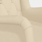 vidaXL Schaukelsessel mit Kautschukholz-Beinen Creme Stoff vidaXL Schaukelsessel mit Kautschukholz-Beinen Creme Stoff