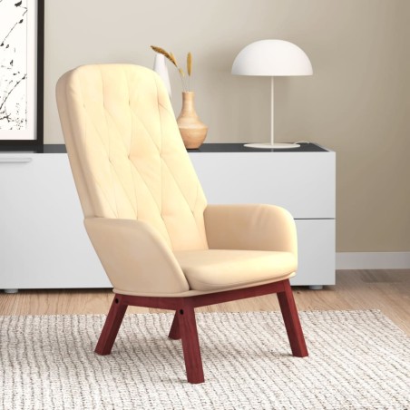vidaXL Relaxsessel Cremeweiß Samt