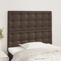 vidaXL Kopfteile 2 Stk. Braun 80x5x78/88 cm Kunstleder
