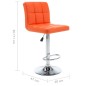 vidaXL Barhocker 2 Stk. Orange Kunstleder vidaXL Barhocker 2 Stk. Orange Kunstleder