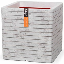 Capi Blumentopf Nature Row Quadratisch 30 x 30 cm Elfenbein PKRWI902