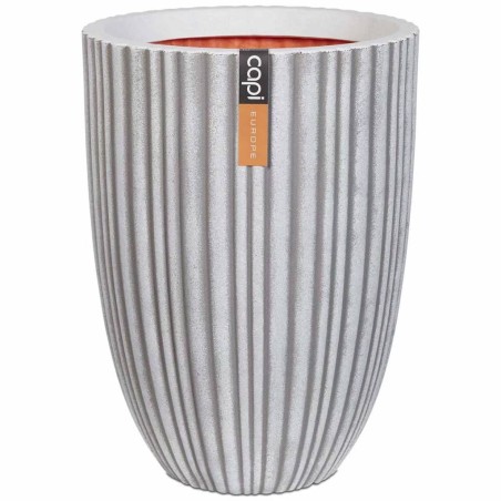 Capi Vase Urban Tube Elegant Niedrig 34 x 46 cm Elfenbein  PKIVT782