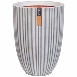 Capi Vase Urban Tube Elegant Niedrig 34 x 46 cm Elfenbein  PKIVT782