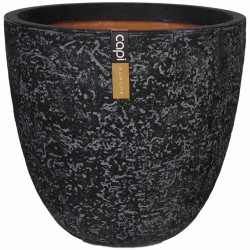Capi Blumentopf Nature Rock Rund 35 x 33 cm Anthrazit PKRCZ211