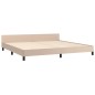 vidaXL Bettgestell mit Kopfteil Cappuccino-Braun 200x200 cm Kunstleder vidaXL Bettgestell mit Kopfteil Cappuccino-Braun 200x200 cm Kunstleder