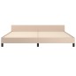 vidaXL Bettgestell mit Kopfteil Cappuccino-Braun 200x200 cm Kunstleder vidaXL Bettgestell mit Kopfteil Cappuccino-Braun 200x200 cm Kunstleder