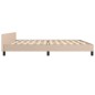 vidaXL Bettgestell mit Kopfteil Cappuccino-Braun 200x200 cm Kunstleder vidaXL Bettgestell mit Kopfteil Cappuccino-Braun 200x200 cm Kunstleder