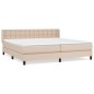 vidaXL Boxspringbett Matratze Cappuccino-Braun 200x200cm Kunstleder vidaXL Boxspringbett Matratze Cappuccino-Braun 200x200cm Kunstleder