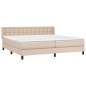 vidaXL Boxspringbett Matratze Cappuccino-Braun 200x200cm Kunstleder vidaXL Boxspringbett Matratze Cappuccino-Braun 200x200cm Kunstleder