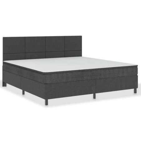 vidaXL Boxspringbett Dunkelgrau Stoff 200x200 cm