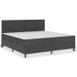vidaXL Boxspringbett Dunkelgrau Stoff 200x200 cm vidaXL Boxspringbett Dunkelgrau Stoff 200x200 cm