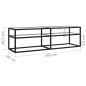 vidaXL TV-Schrank Transparent 140x40x40,5 cm Hartglas vidaXL TV-Schrank Transparent 140x40x40,5 cm Hartglas