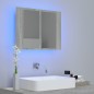 vidaXL LED-Spiegelschrank Grau Sonoma 60x12x45 cm Holzwerkstoff vidaXL LED-Spiegelschrank Grau Sonoma 60x12x45 cm Holzwerkstoff