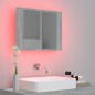 vidaXL LED-Spiegelschrank Grau Sonoma 60x12x45 cm Holzwerkstoff vidaXL LED-Spiegelschrank Grau Sonoma 60x12x45 cm Holzwerkstoff