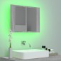 vidaXL LED-Spiegelschrank Grau Sonoma 60x12x45 cm Holzwerkstoff vidaXL LED-Spiegelschrank Grau Sonoma 60x12x45 cm Holzwerkstoff