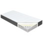 vidaXL Boxspringbett Dunkelgrau Stoff 200x200 cm vidaXL Boxspringbett Dunkelgrau Stoff 200x200 cm