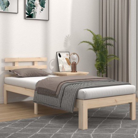 vidaXL Massivholzbett 90x190 cm