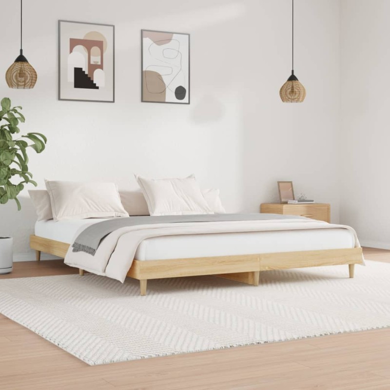 vidaXL Bettgestell Sonoma-Eiche 140x200 cm Holzwerkstoff vidaXL Bettgestell Sonoma-Eiche 140x200 cm Holzwerkstoff