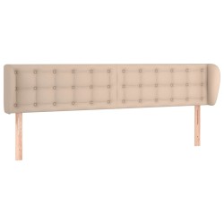 vidaXL Kopfteil mit Ohren Cappuccino-Braun 203x23x78/88 cm Kunstleder