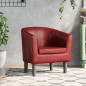 vidaXL Clubsessel Weinrot Kunstleder vidaXL Clubsessel Weinrot Kunstleder