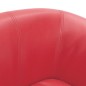 vidaXL Clubsessel mit Fußhocker Rot Kunstleder vidaXL Clubsessel mit Fußhocker Rot Kunstleder