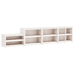 vidaXL Outdoor-Küchenschränke 4 Stk. Weiß Massivholz Kiefer