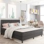 Boxspringbett Dunkelgrau Stoff 160x200 cm Boxspringbett Dunkelgrau Stoff 160x200 cm