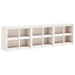 vidaXL Outdoor-Küchenschränke 3 Stk. Weiß Massivholz Kiefer
