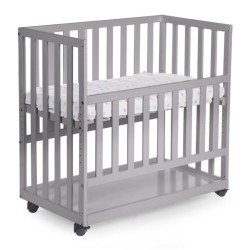 CHILDWOOD Baby-Beistellbett 50x90 cm Buche Grau BSCNSG