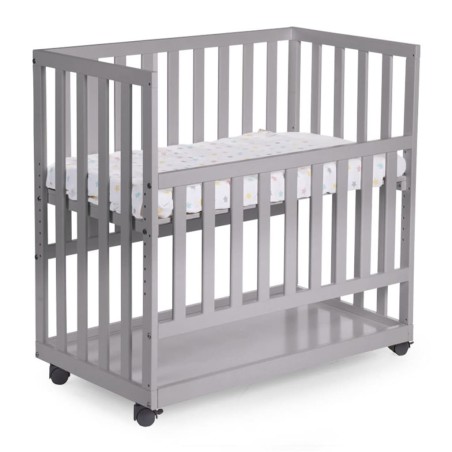 CHILDWOOD Baby-Beistellbett 50x90 cm Buche Grau BSCNSG