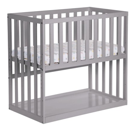 CHILDWOOD Baby-Beistellbett 50x90 cm Buche Grau BSCNSG