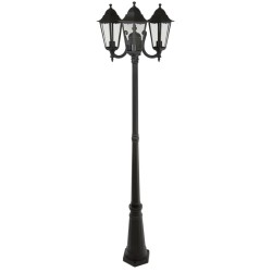 Smartwares Gartenlaterne 3-armig 180 W Schwarz 220 cm CLAS5000.036