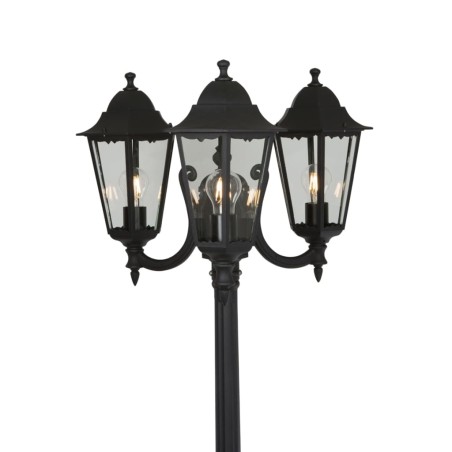 Smartwares Gartenlaterne 3-armig 180 W Schwarz 220 cm CLAS5000.036