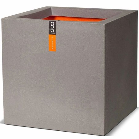 Capi Pflanzgefäß Urban Smooth Quadratisch 50x50x50 cm Grau PKGR904